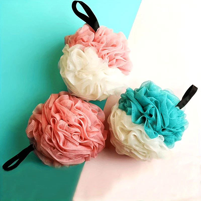 (4 Pieces)  Bath Ball, Cleaning Ball, Random Color, Bath Accs